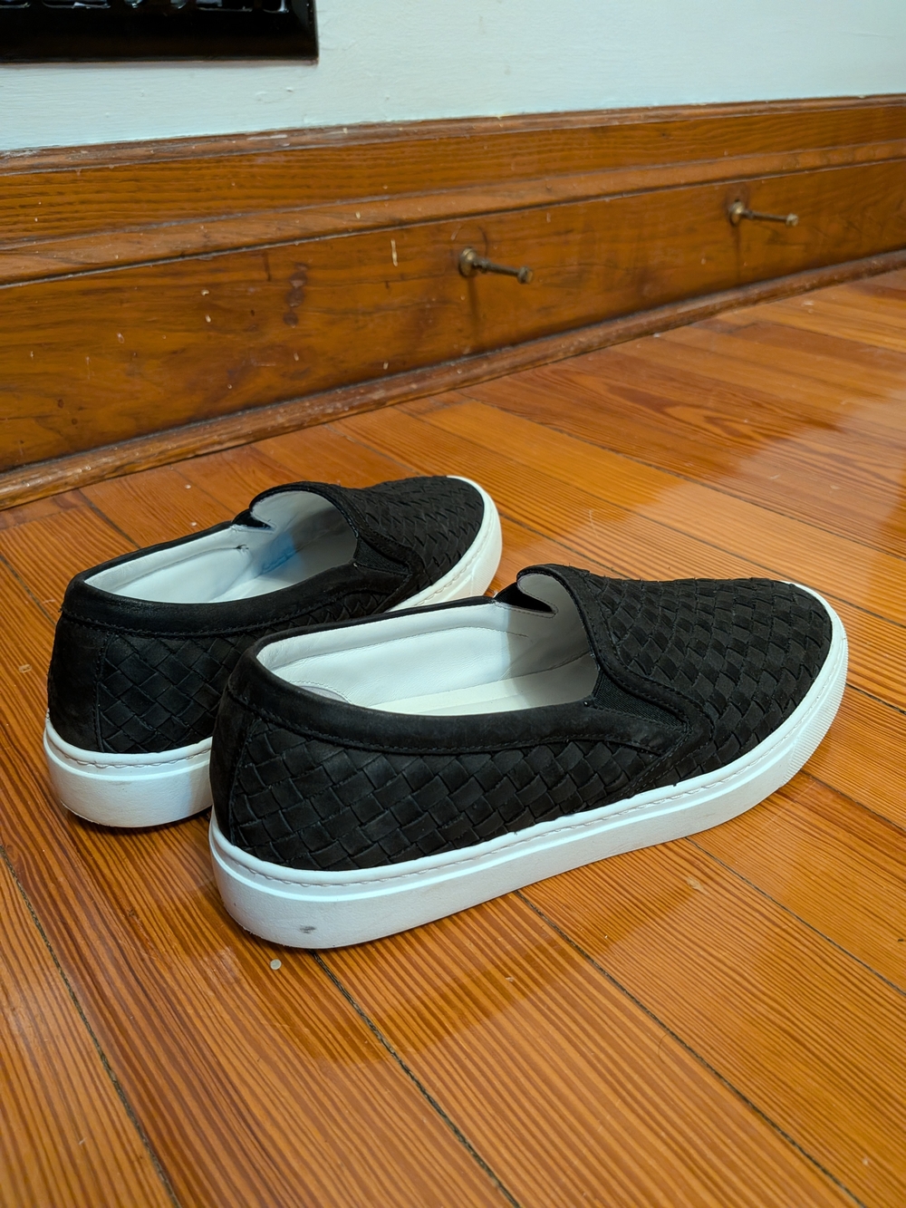 M. Gemi Original Cerchio Women's s Black Woven Slip-On Sneakers